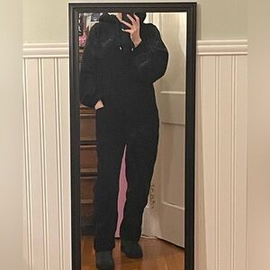 We the Free Free People High Roller Overalls in Black Corduroy